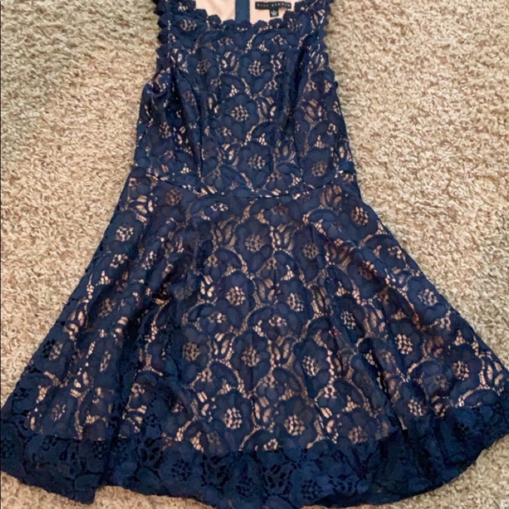navy blue lacey dress
